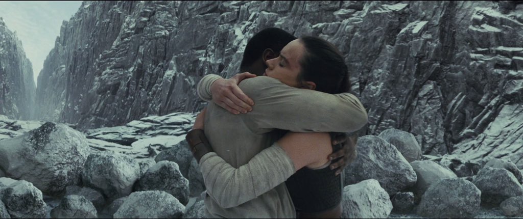 When they reunite in tlj, as Rey lifts the rocks, when Finn starts running towards her, the rocks float from his way. The force has reunited them again.