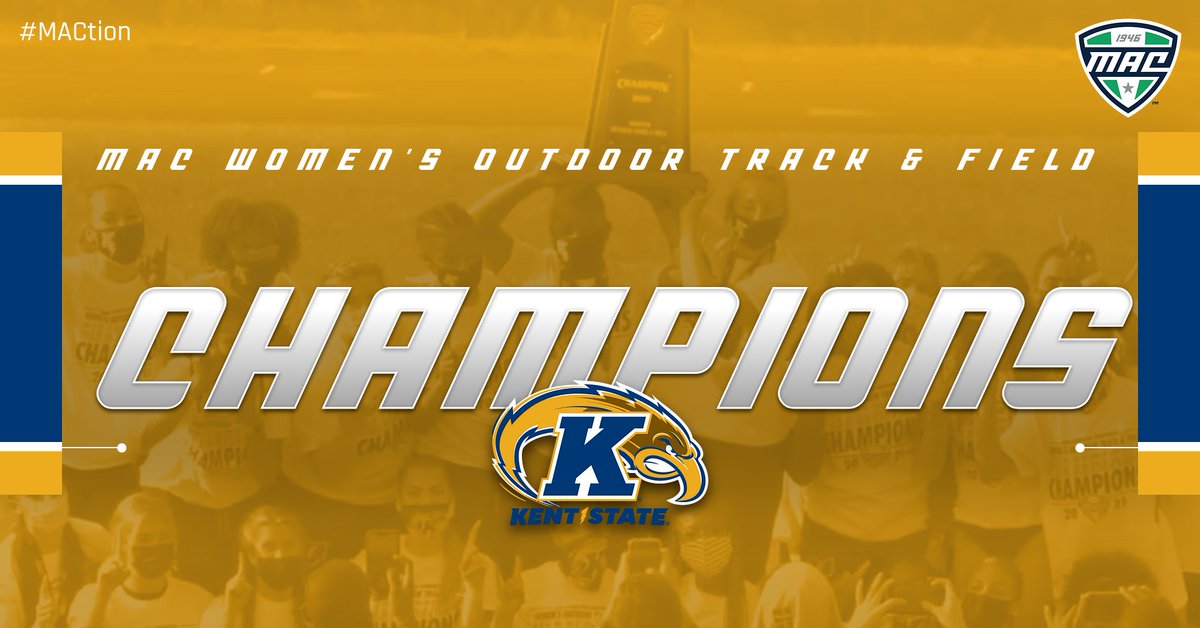 ⚡️ 🏆 ⚡️

Congratulations to <a href="/KentStTrackXC/">Kent State T&F/XC</a> as they capture their first MAC Women's Outdoor Track &amp; Field Title since 2014! 

#MACtion I <a href="/KentStAthletics/">Kent State Athletics</a>