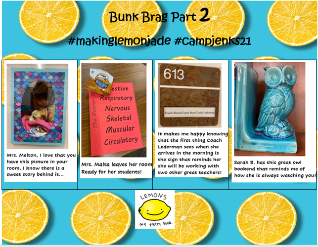 Bunk Brag 2 #makinglemonjade #campjenks21
