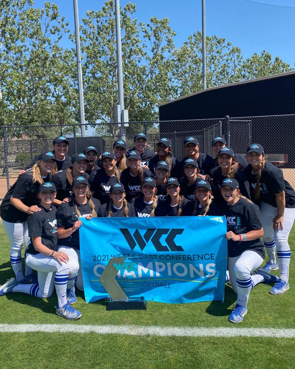 byusoftball's tweet photo. Say hello to your WCC CHAMPIONS💙

#BYUSoftball #CoCougs https://t.co/EhhFkkMoBY