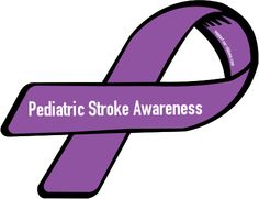 The photos below are of the ribbon which is used to spread awareness about pediatric strokes. As well as this, the color purple is used in this way. Many people try to wear purple as well to show this.