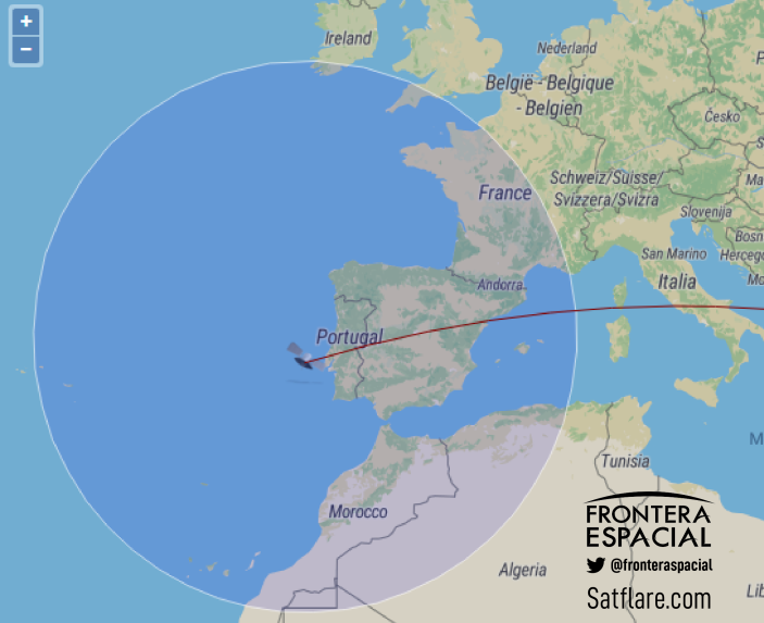 FronteraSpacial's tweet photo. ¡España! 🇪🇸
El #CoheteChino, la etapa central del #LongMarch5B, podría ser visible sobre toda España en pocas horas 🚀☄️

Hay dos oportunidades (hora peninsular):
⏰ 02:28-02:35 
⏰ 03:58-04:08 
¡Ojos al cielo! https://t.co/CMYy30IZfo