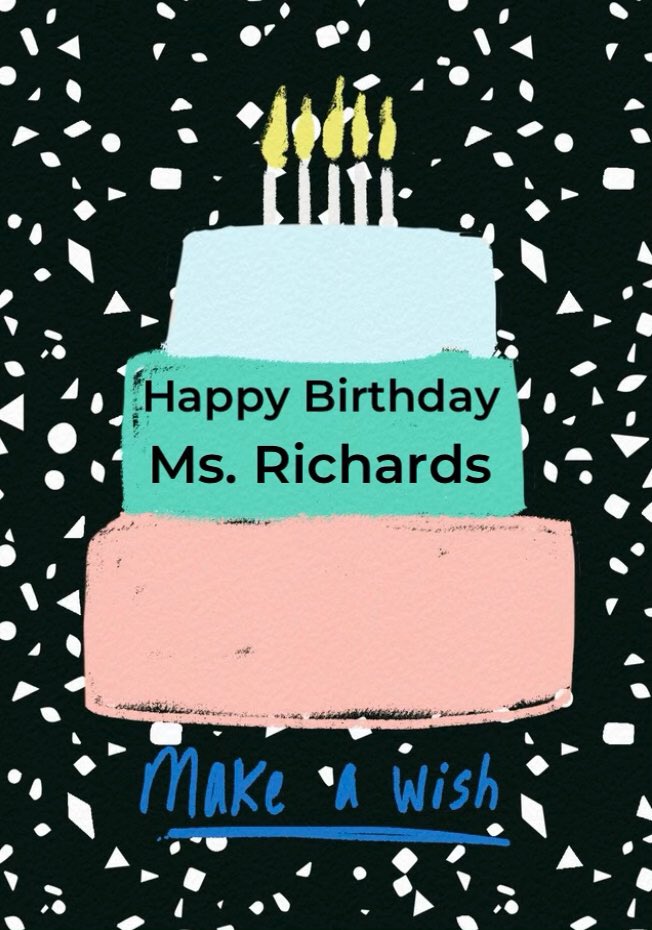 Grizzly Achievement would like to wish a very happy birthday to Ms. Richards! We hope that you are having a terrific day today💛🥳