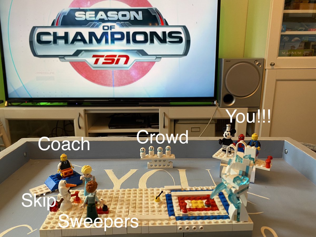 .⁦<a href="/TSNCurling/">TSN Curling</a>⁩ a special LEGO tribute to Vic, Cheryl &amp; Russ from my 10yo daughter. Huge shout out to ⁦⁦<a href="/EinarsonTeam/">TeamKEinarson</a>⁩ for giving it their all and earning an Olympic spot for Canada!! #WWCC2021 #TeamCanada
