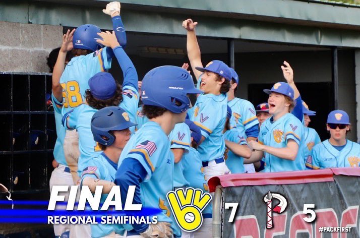 BlazerHardball's tweet image. Finals bound.  The Pack wins a back and forth bout with the Redskins to earn a spot in the Regional finals against Lonoke. The finals will take place immediately following the finish of the consolation game.  #packfirst 🐺