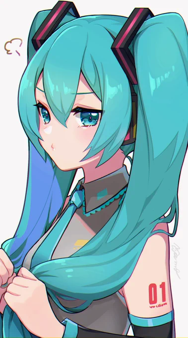 【表情練習】おこミク 