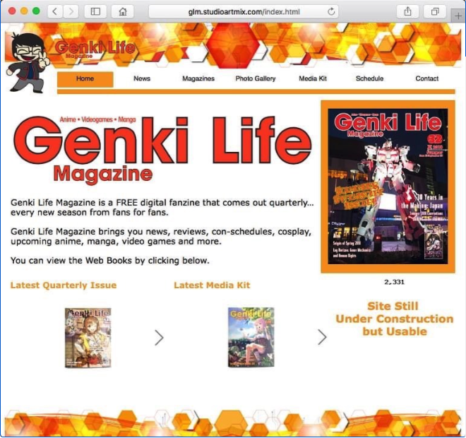 StarOcean_GLM's tweet photo. The website has been updated and "hopefully" more functional. It's still not 100% and has some technical issues, but it's usable. If there's more issues with the page, shoot me a line. Enjoy! #GenkiLifeMagazine #glm #anime #animemagazine #cosplay #cosplayphotos #animepublisher https://t.co/F221mSOuaM