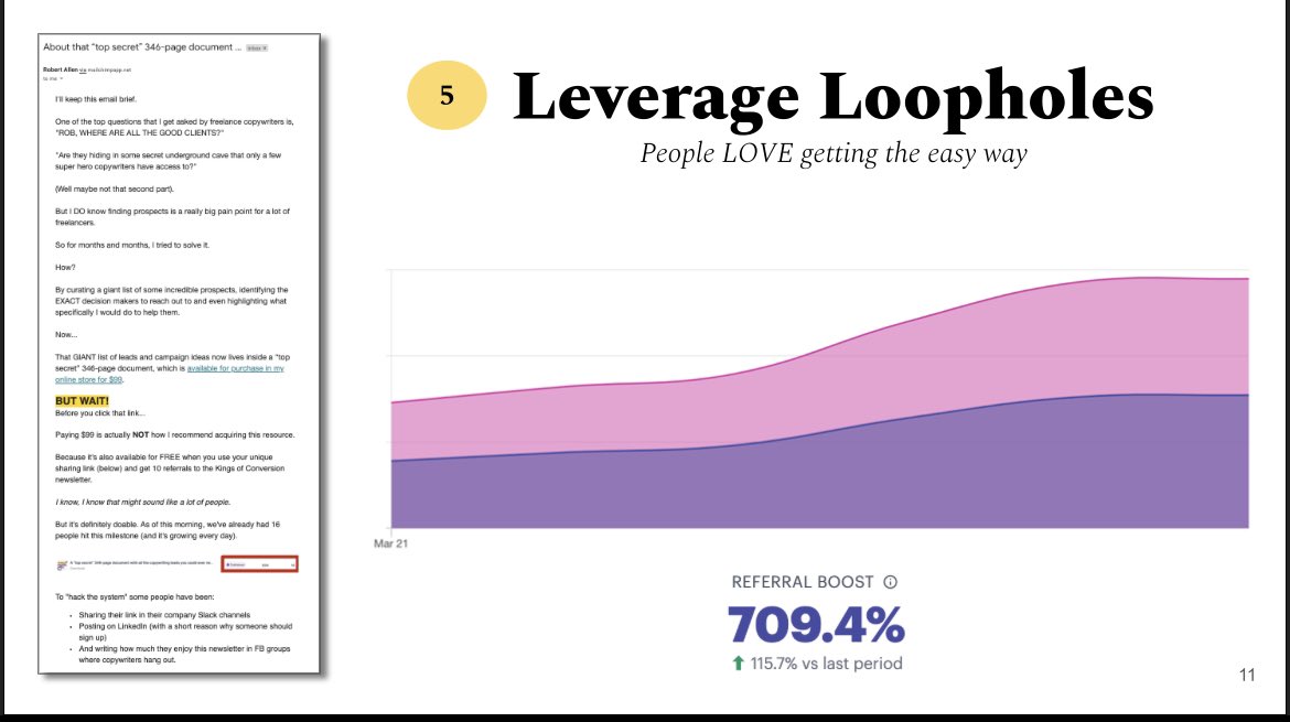 5/ Leverage Loopholes:People LOVE getting things the easy way.