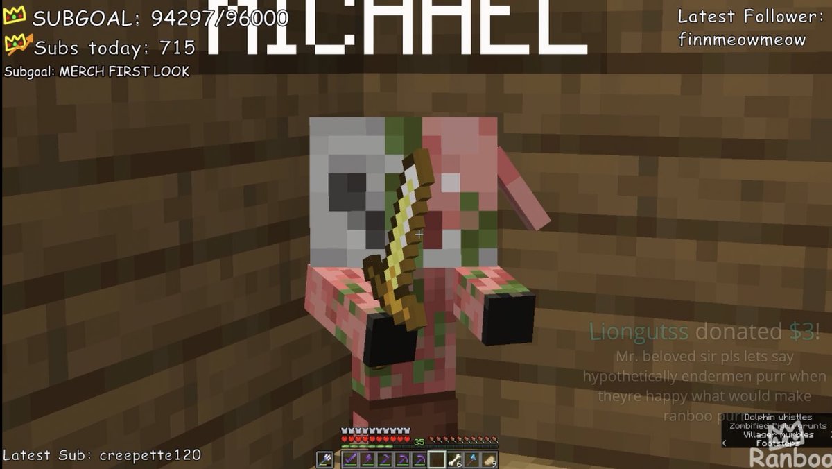 I took michael screenshots; a thread