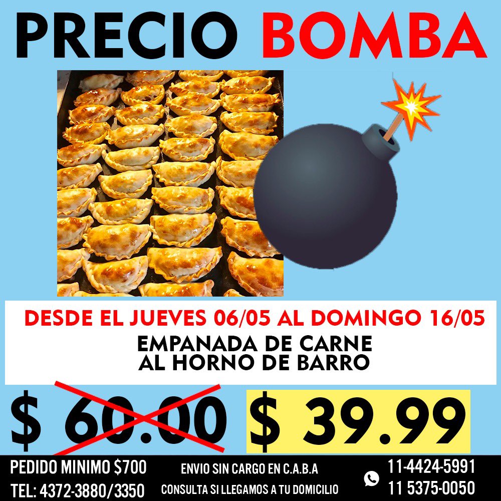 SaborResto's tweet photo. No te pierdas esta PROMO, $ 40 cada una https://t.co/WIHWwgERtH