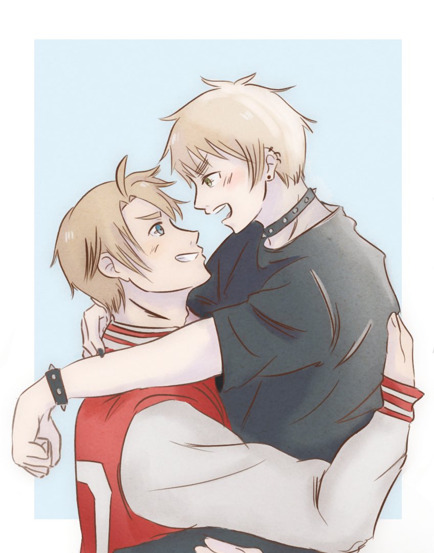 just your typical jock \u0026 cheerleader romance #usuk #米英 #hetalia, image size:848x1081