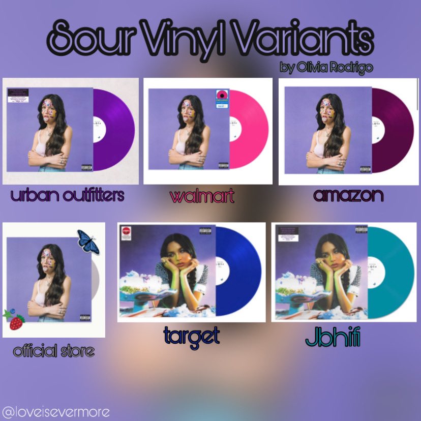 willow on X: updated Olivia Rodrigo sour vinyls! #OliviaRodrigo #SOUR # vinyl  / X