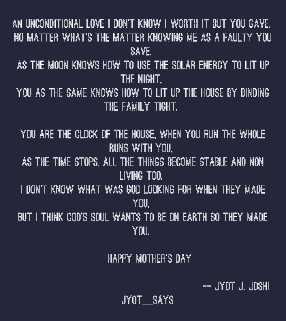 JyotJoshi8's tweet photo. #MothersDay #motherhood #MothersLove #jyot__says ❤🤘 https://t.co/cacqVKWOYg
