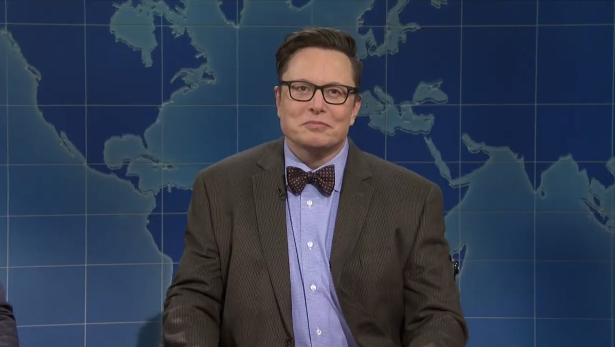 verge's tweet image. Dogecoin is crashing while Elon Musk is on Saturday Night Live theverge.com/2021/5/9/22427…