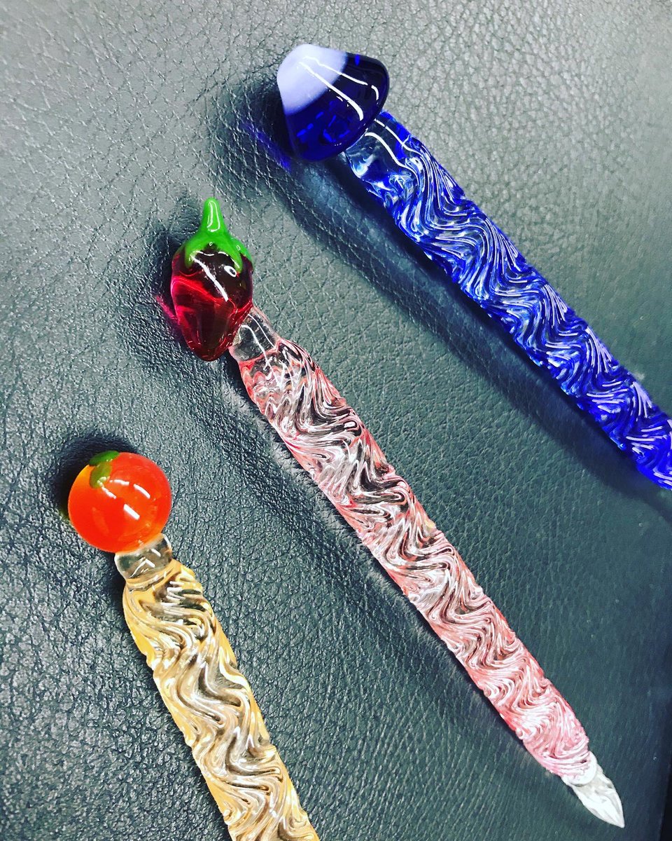 HASE硝子工房 文具館コバヤシ 静岡蜜柑 ガラスペン ショート