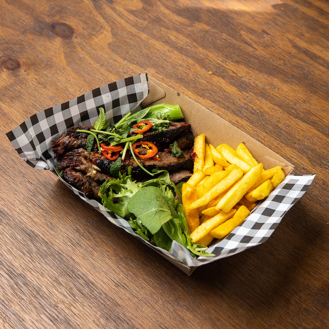 Heading to <a href="/TastingAus/">Tasting Australia presented by RAA Travel 🍽</a> Town Square today. Plenty of good eating but my picks are the fire roasted mushies at Blammo Mould Farmer and Soi 38's lemongrass brisket. #safood