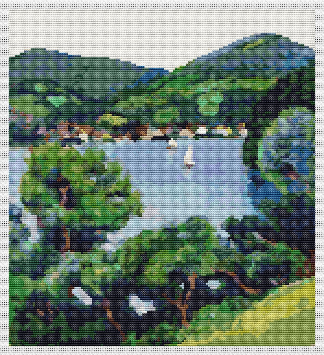 theartofstitch's tweet photo. View of Tegernsee Cross Stitch Pattern | August Macke | Landscape Cross Stitch https://t.co/qk9RUmmx9f #embroidery #crossstitchpattern #crossstitchchart #augustmacke #countedcrossstitch #art #diy #crossstitch #crossstitchpdf #patternpdf https://t.co/ilAxNuMQmN