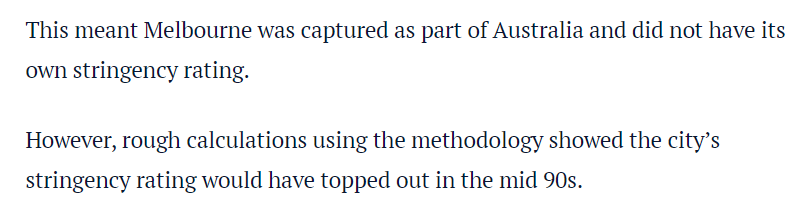 Here's where the lie or a lack of fact-checking comes in. The article goes on to state that the ratings cover Australia as a whole and not individual cities and claims that Melbourne if rated on its own would have a higher rating. THIS IS FALSE  @Gay_Alcorn!