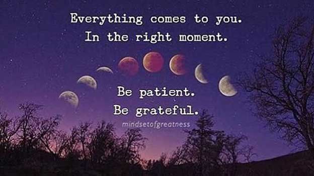 iamfearlesssoul's tweet photo. Everything comes to you in the RIGHT moment. Be patient and always be grateful #FearlessSoul https://t.co/ReMqfgBkub
