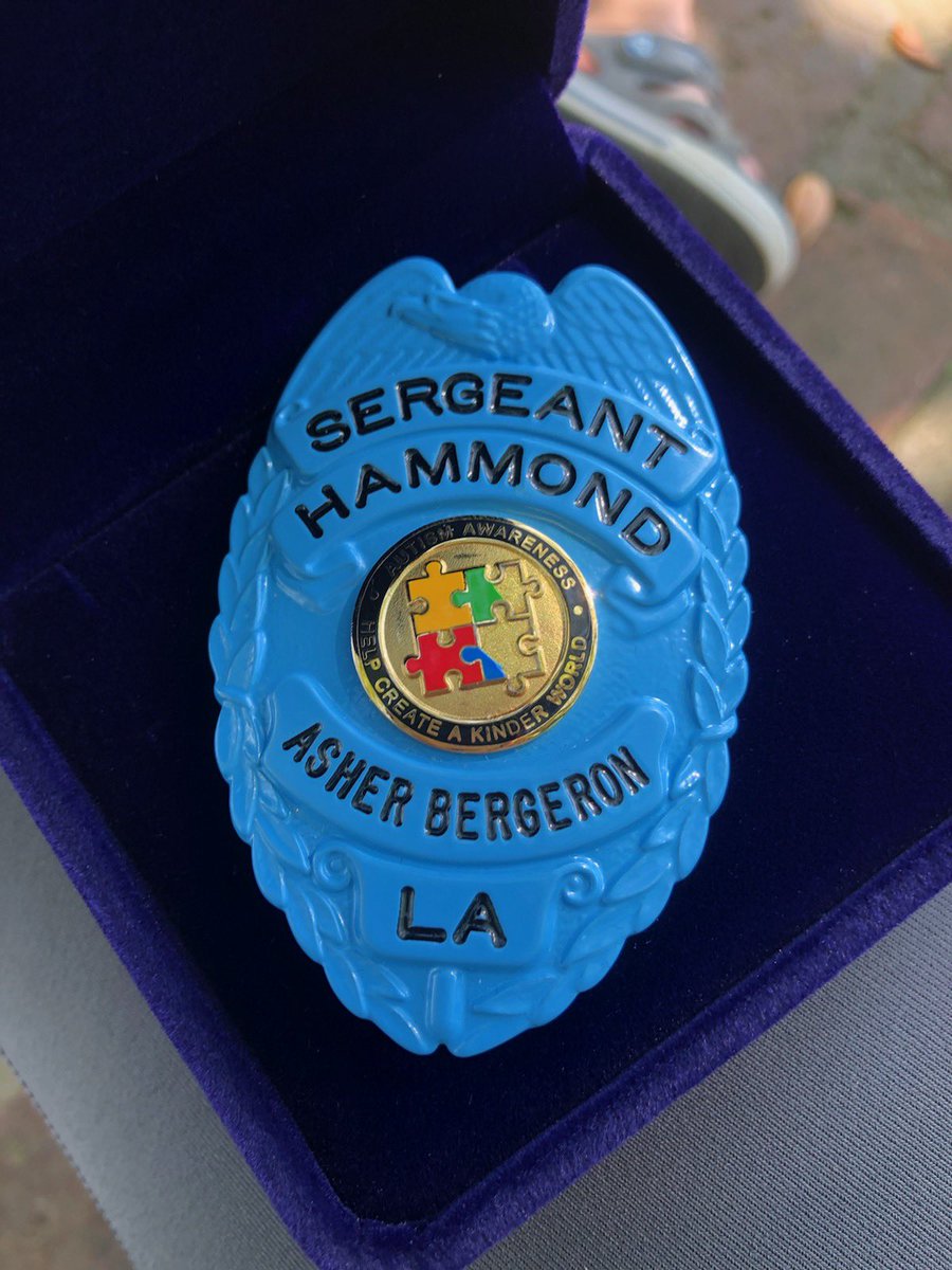 twbergeron35's tweet image. Thank you to the Hammond PD and their support in Autism Awareness!! #AsherSteedBergeron #Ace #SergeantAce