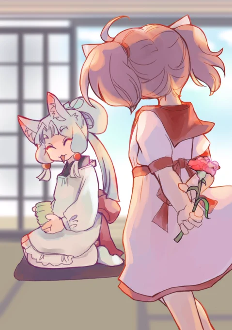 #東北きりたん

『.......お母さんじゃない....って、言うかな?』 モジモジ 