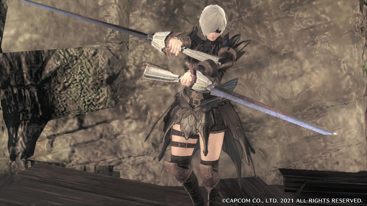 Smile モンハン重ね着屋 モンハンライズ重ね着 今日の重ね着コーデは Nier Automataから 2b をイメージ このキャラめちゃ好きやけどゲームしたことないから 完成度ひくかったらすんません モンハンライズ Mhrise モンハン重ね着