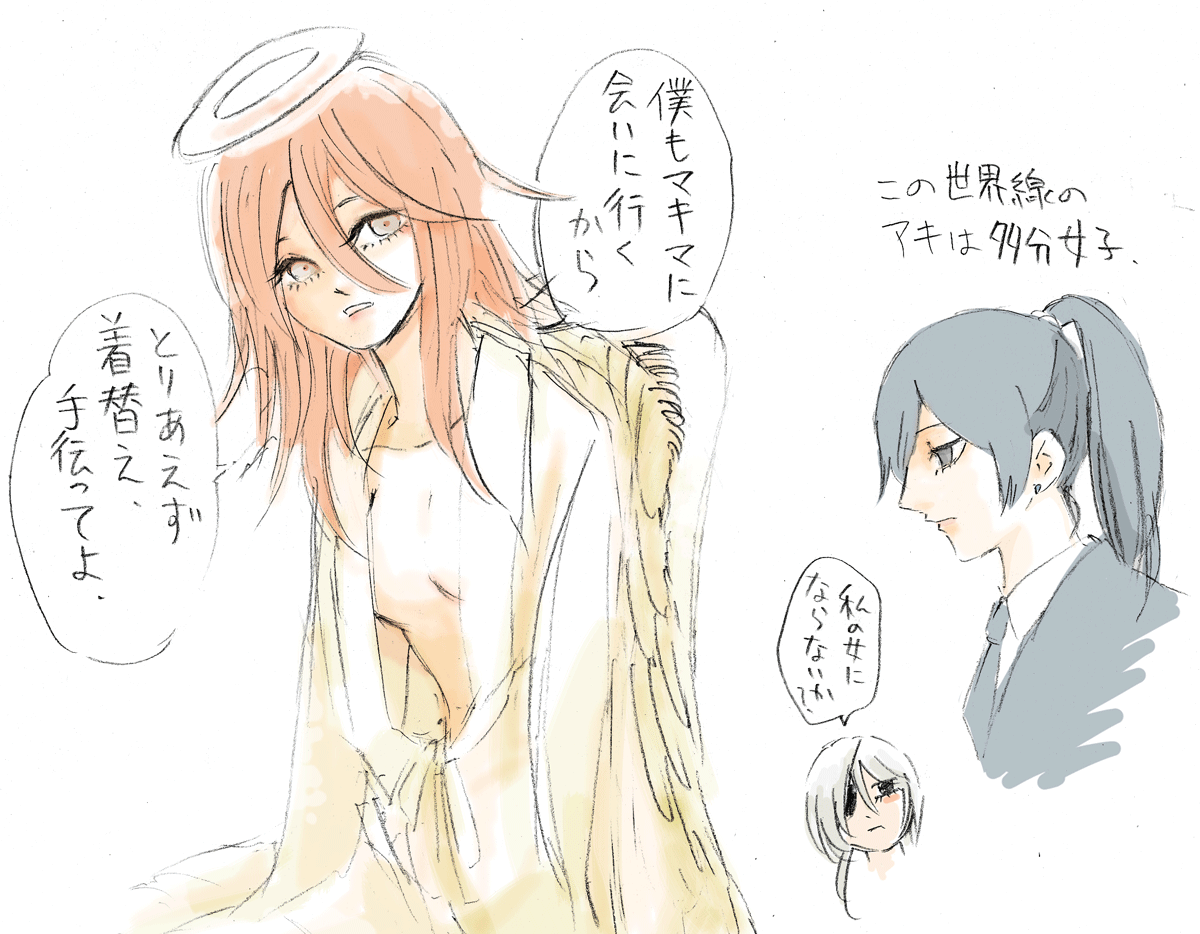 #理由もなくリプきたキャラを女体化する
天使 