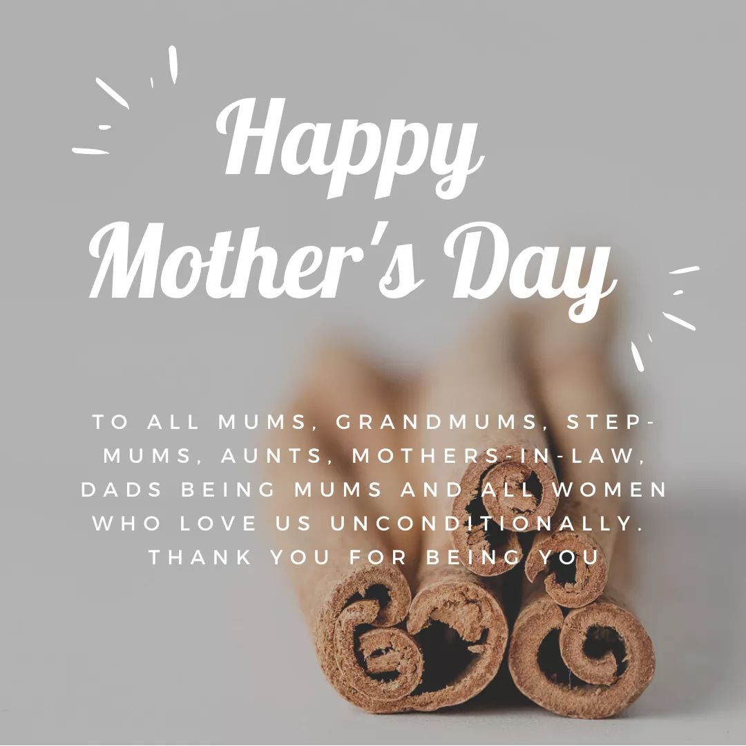 spicecraftau's tweet photo. Happy Mother's Day to all Mums, Grandmums, Step-Mums, Mums in law, Aunts, Dads being Mums and all women who love us unconditionally. 
You are also in our thoughts if today is difficult for you due to loss, estrangement or something else. Much love.  
#MothersDay #spicecraftau https://t.co/xqrvNUWXGJ