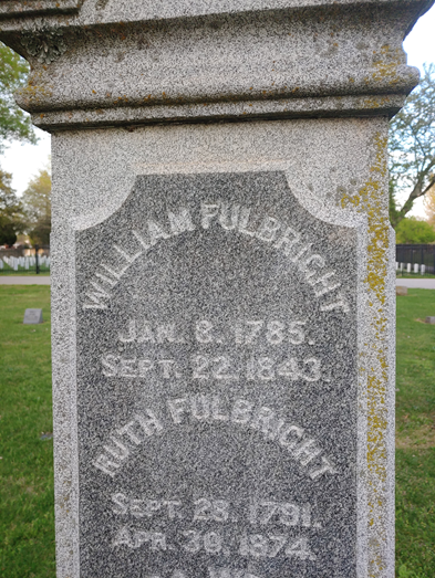 The white Fulbrights, including William Fulbright (1785-1843), are buried at Springfield's Hazelwood Cemetery.