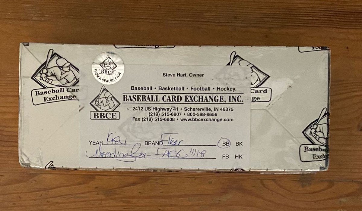 maevro's tweet image. 1984 Fleer Baseball Vending Box #BBCE Authenticated! Many thanks to @tanmanbbfan!! 🤙 #TheHobby