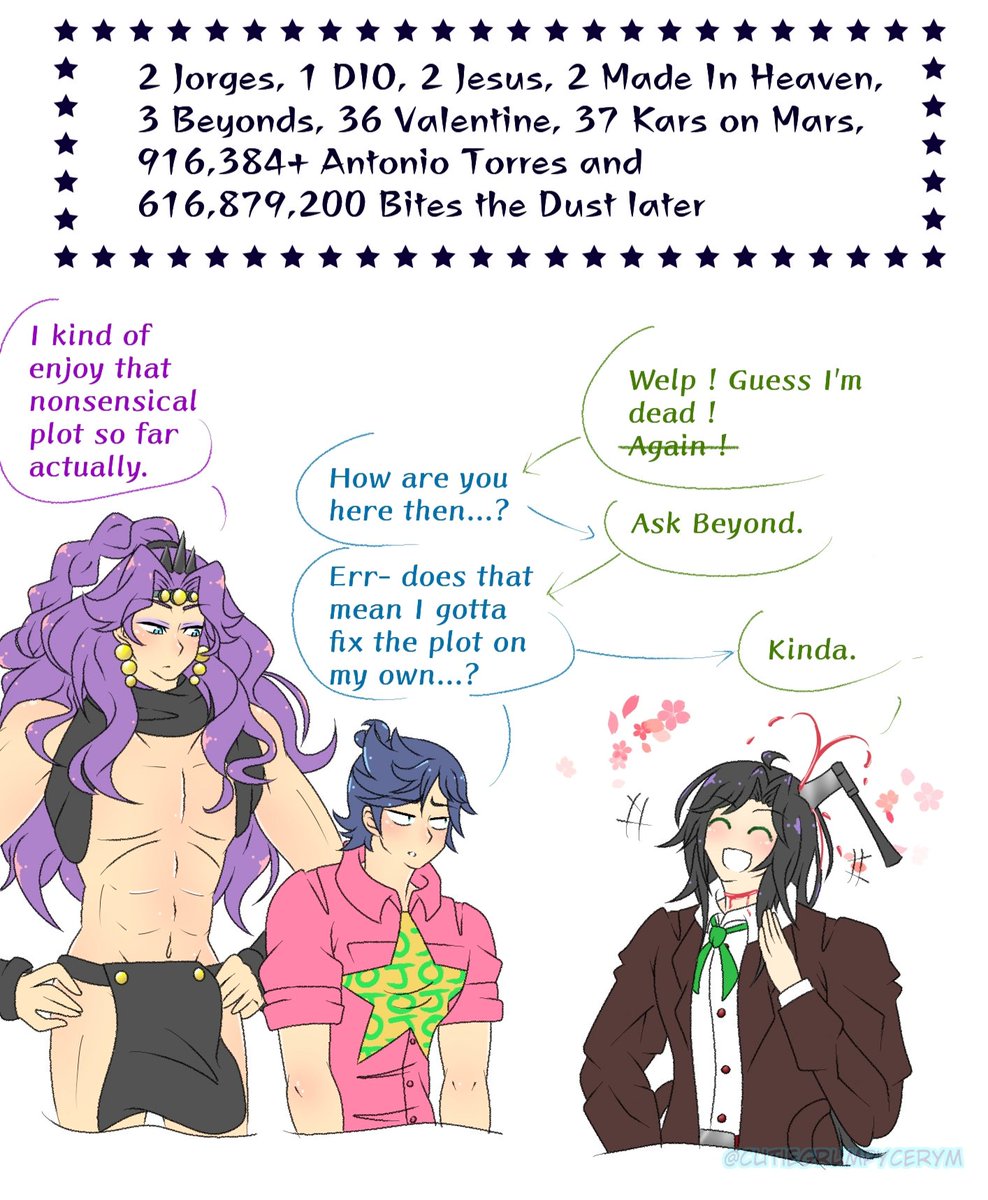 Cutiegrumpycerym When Beyond Changes Fandoms And Tsukumojuku Pays For It Art By Me Don T Repost Jjba Jojosbizarreadventure Jojosbizzareadventure ジョジョの奇妙な冒険 ジョジョ Jojo Jorgejoestar Jorge Tsukumojuku 九