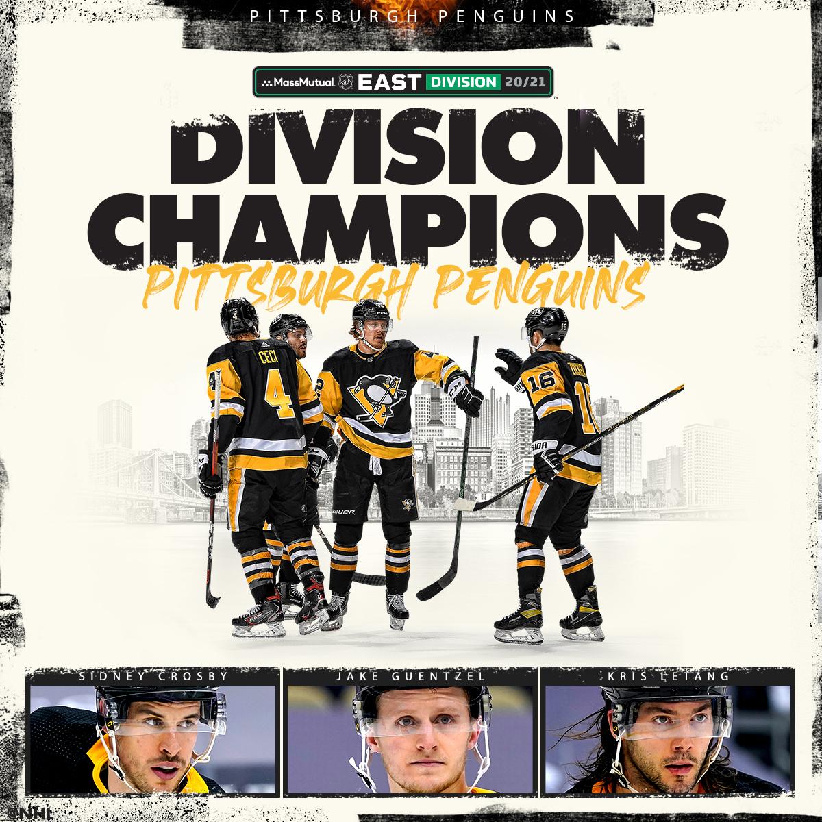 The <a href="/penguins/">x - Pittsburgh Penguins</a> have CLINCHED the top spot in the <a href="/massmutual/">MassMutual</a> East Division! 🐧 #StanleyCup