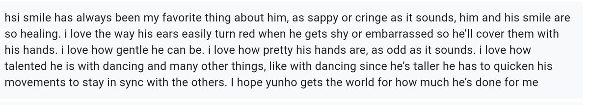 His whole personality makes me fall for him :((I just love everything about him.His voice, his personality and his smile. yunho is an enchanting boy, i cant explain but everything in him seems so pure 