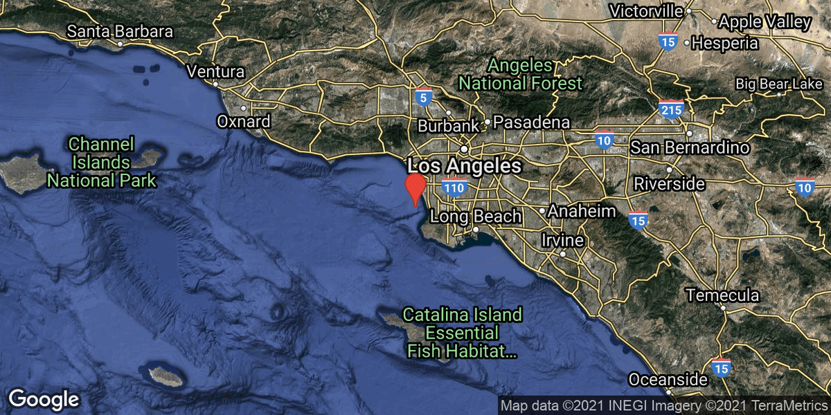 LA_Earthquakes's tweet image. M3.7 #earthquake 18mi SW of #LosAngeles, CA at 06:55pm. 3mi WSW of Hermosa Beach, CA — earthquake.usgs.gov/earthquakes/ev…