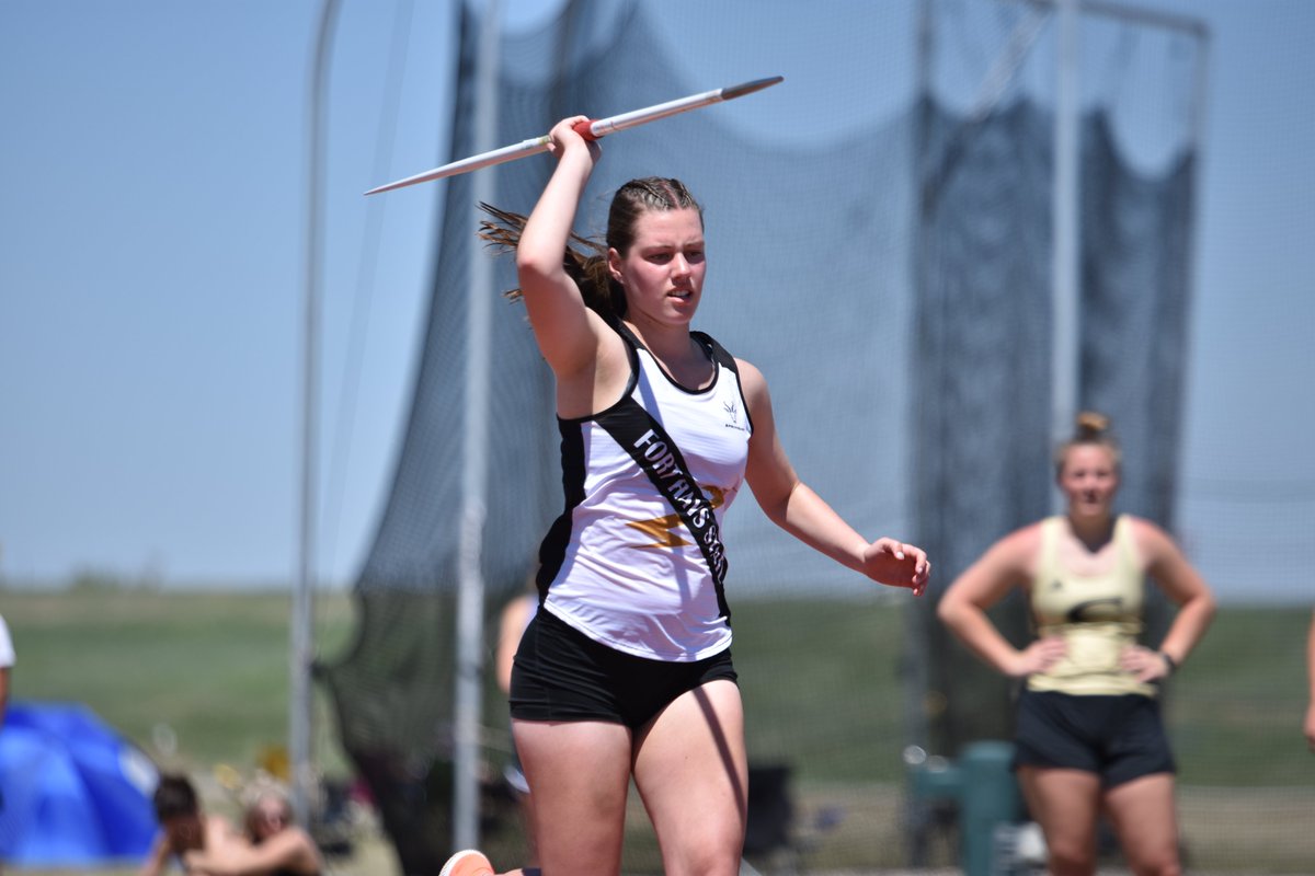 Addie Berens earns All-MIAA honors after a third-place finish in the javelin! The true freshman earned her spot on the podium with a toss of 150-2 on her second heave of the day. #DefendTheFort x #BeatSomebody x #MIAAtf
