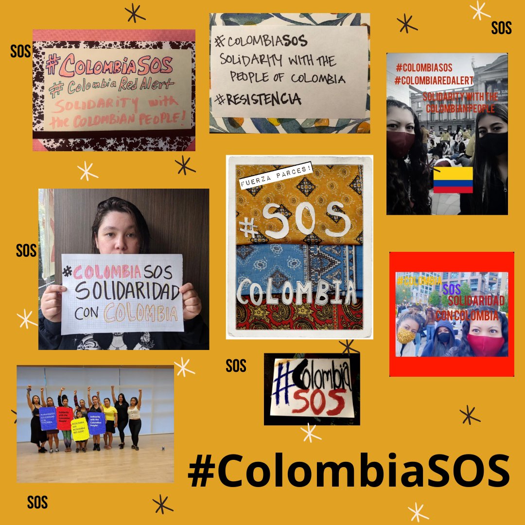 BrigadeCanada's tweet photo. The members of the NYC Solidarity Brigade and Canada Solidarity Brigade stand in solidarity with the Colombian people and join the demand for an end to the violence and disappearances at the hands of the state.#SOSColombia #ColombiaRedAlert
#ColombiaNosEstanMatandoyDesapareciendo https://t.co/hI1Rv9t9Uz