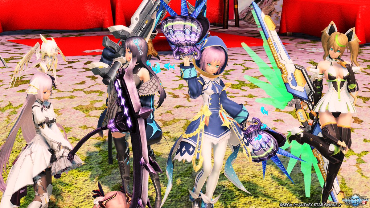 And then we head back to our ship for more photos + friends joined! #PSO2GLOBAL  #PSO2  #PSO2_SS