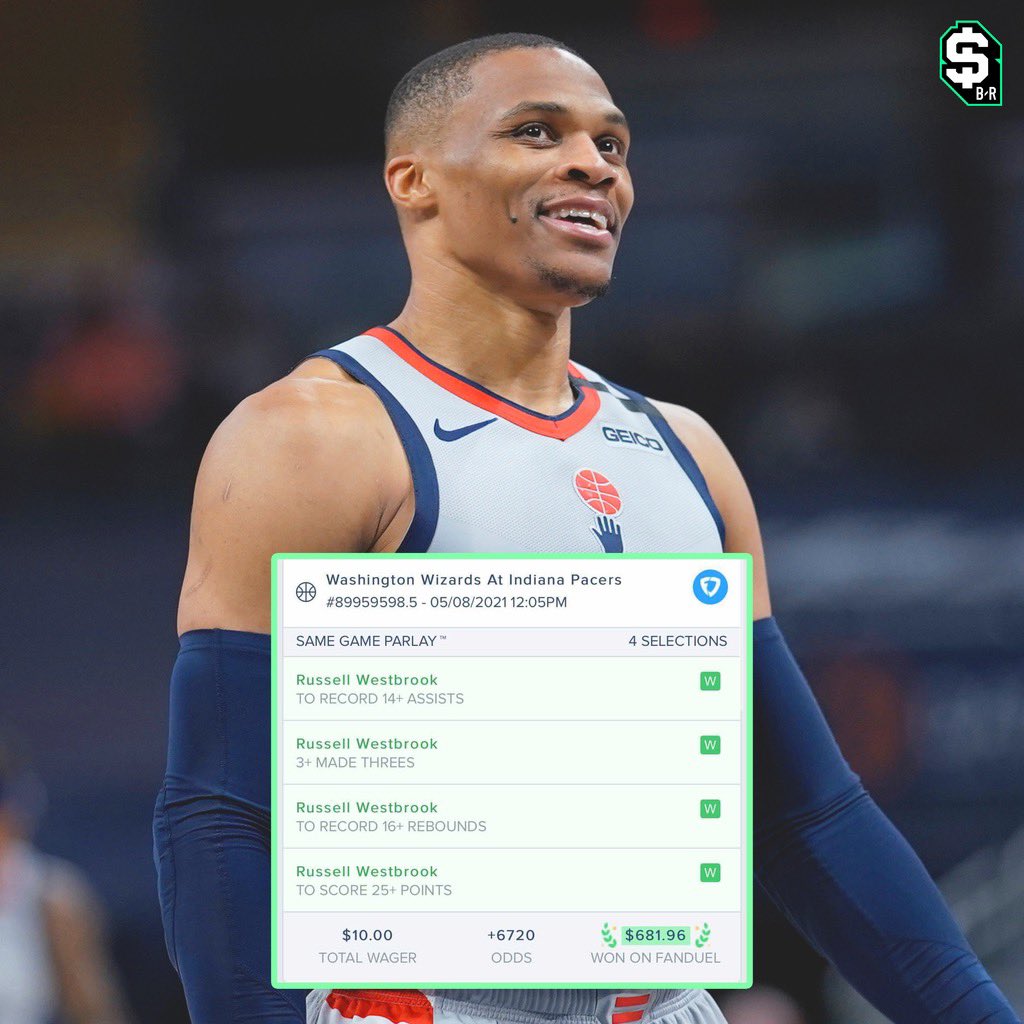 br_betting's tweet photo. Russ 🤝 this bettor

@russwest44 has been making people rich this season

(IG: noahbrodecki8/@fdsportsbook) https://t.co/JhHKxF1kYh
