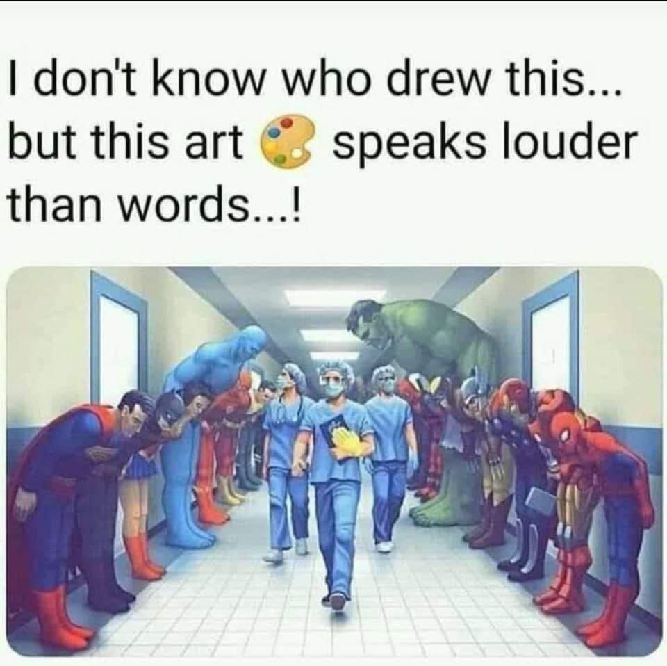 กราบขอบพระคุณ🙏🏼
คารวะหัวใจไวเศษสุด
เหล่ามนุษย์ผู้ปิดทองปองสุขศานต์
ทุกคนคือฮีโร่โก้ตระการ
คือผู้สร้างตำนานตลอดไป ! 
(กวีนิพนธ์ : ว.วชิรเมธี)
(ภาพประกอบ : Indian Citizen)