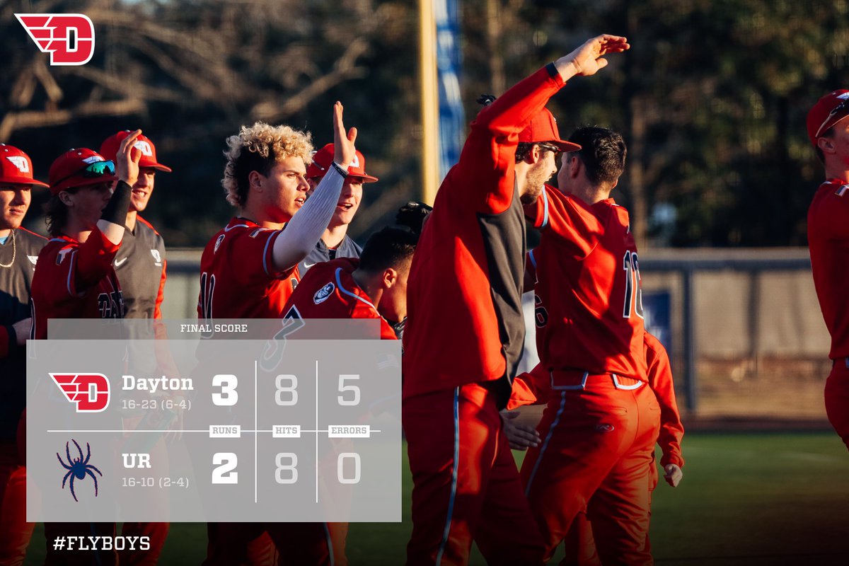 JamesMoon91's tweet photo. The #Flyboys are back with a vengeance; a doubleheader sweep plus 6 straight wins and counting! #UDBASE #DAYvsRICH #ESPNPlus https://t.co/gHyO5GINs1