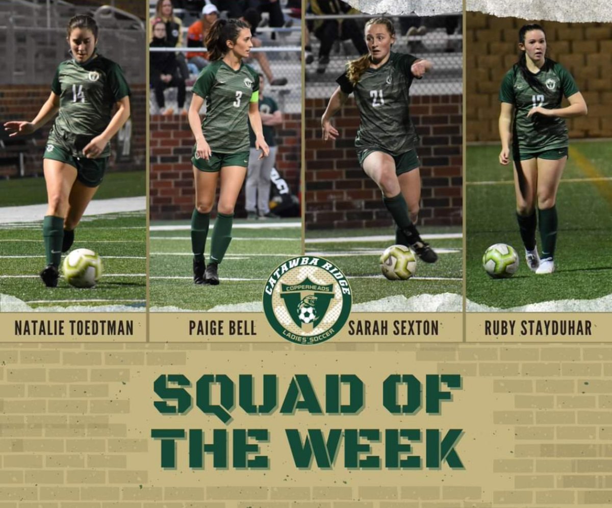 CRHS_GirlSoccer's tweet photo. We are taking a break from Player of the Week to honor this Squad here!

In playoff games against Greenville &amp; AC Flora, they allowed zero goals scored!

#Squadgoals #mysquadisbetterthanyours

@CatawbaRidgeTV @CatawbaRidge @CatawbaClub @catawba_ridge @CoachSchmidt2 @FortPrep https://t.co/4H1cDD1qtf