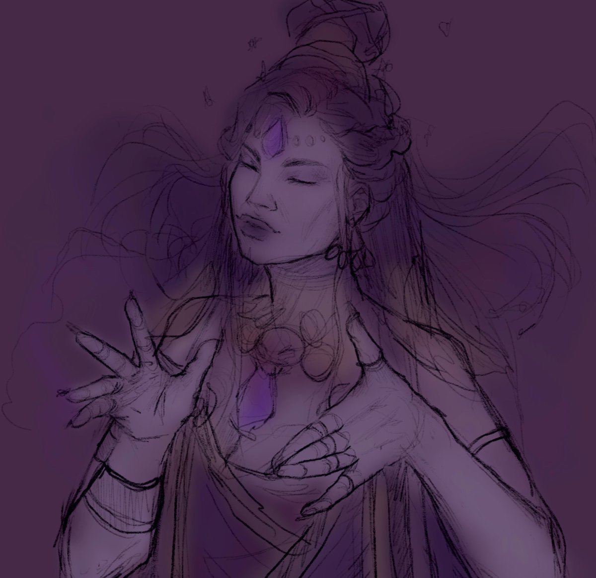 gloopzone's tweet image. A margin piece I'd like to finish some day #HadesGame