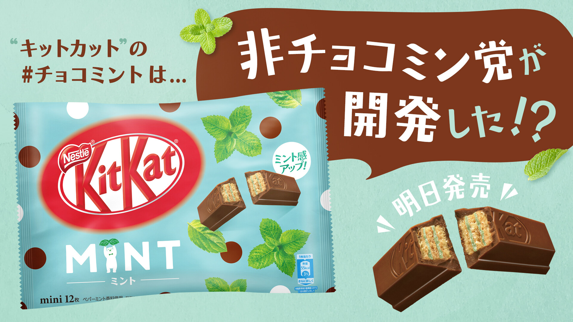 キットカット V Twitter 衝撃の真実 実は キットカット の チョコミント は もともと チョコミントが苦手な担当者が開発したんですよ チョコミン党 のみなさんと チョコミントが苦手な人 みんなに おいしい って言われたかったんです キット