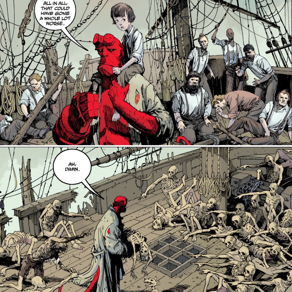 hellboybookclub's tweet photo. Wayne Mitchell, narrator of the Hellboy audiobook, shares his love for Gianni’s “Into The Silent Sea.” (Thanks correction dept) We discuss “The Voice Of Hellboy,” w/ Mitchell on our latest podcast! #hellboybookclub #hellboy #mikemignola #waynemitchell #garygianni #davestewart https://t.co/QRwjSmN73y