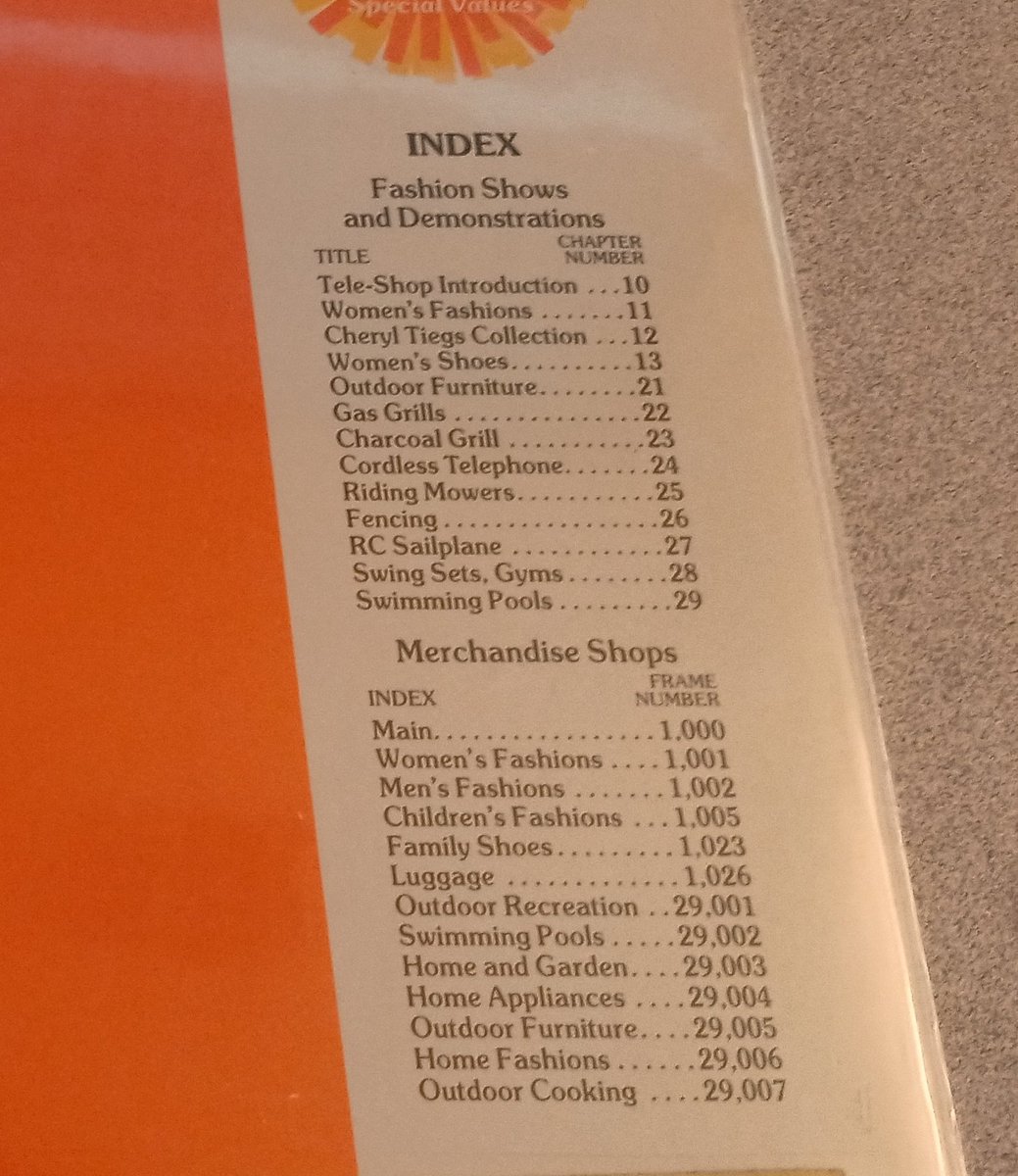 Sears 1981 Summer Tele-Shop Catalog! This is apparently a video catalog of stuff Sears was selling in 1981.Look at how they expect you to seek by Frame number!