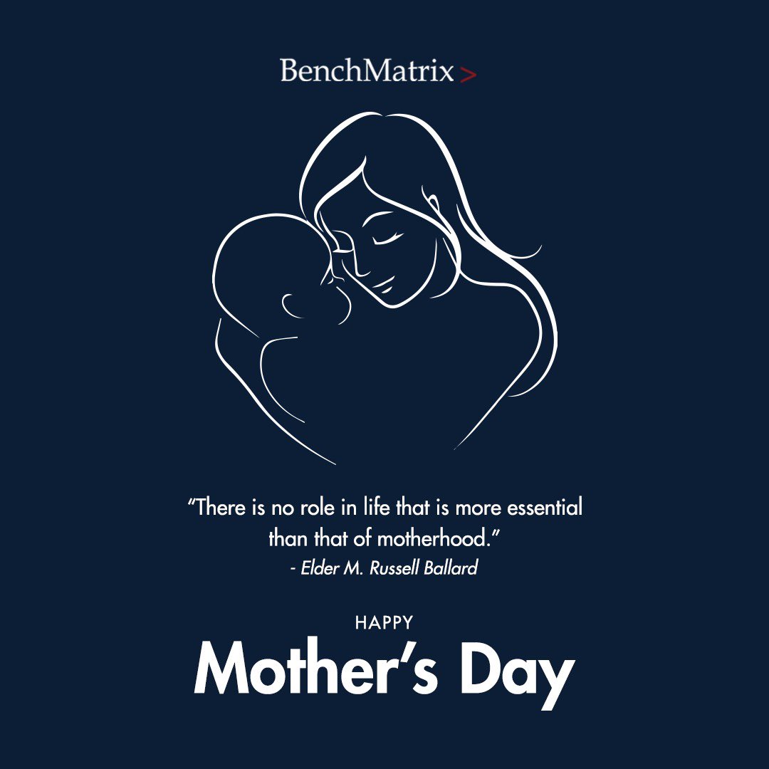 BenchMatrix_'s tweet image. “All that I am, or ever hope to be, I owe to my angel mother.”
—Abraham Lincoln
BenchMatrix wishes all the mothers a very Happy Mother’s Day.
#BenchMatrix #mothersday #mother