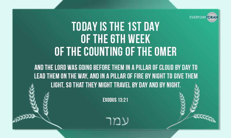 EverydayTorah's tweet photo. Today is the 1st day of the 6th week of the counting of the Omer. 

Exodus 13:21
.
.
.
.
#EverydayTorah #Omer #GoingBeforeThem #Pillar #Exodus #TravelByNight #Day #Night #tk https://t.co/4pTn6uGywp