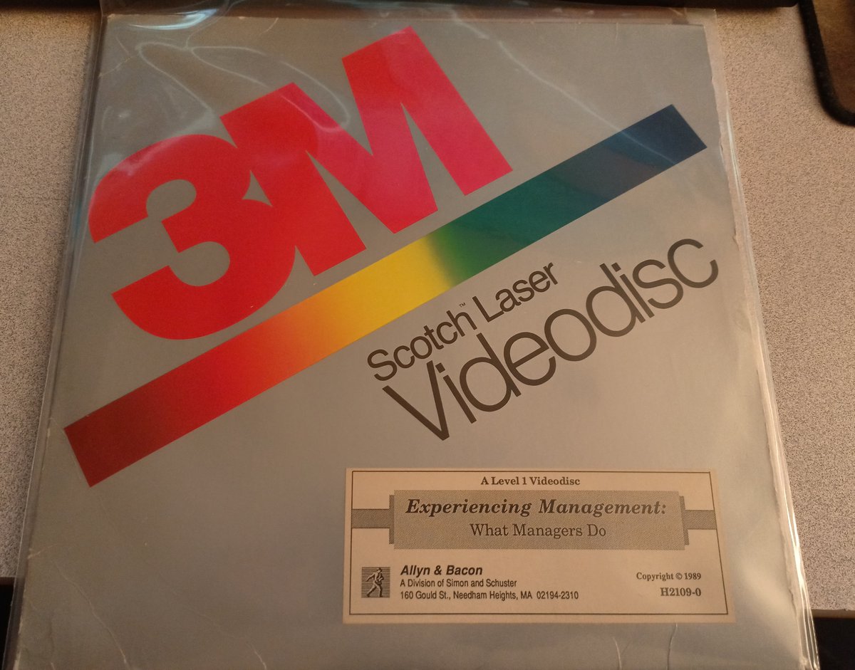 ooh, a custom laserdisc! This one is Experiencing Management: What Managers Do