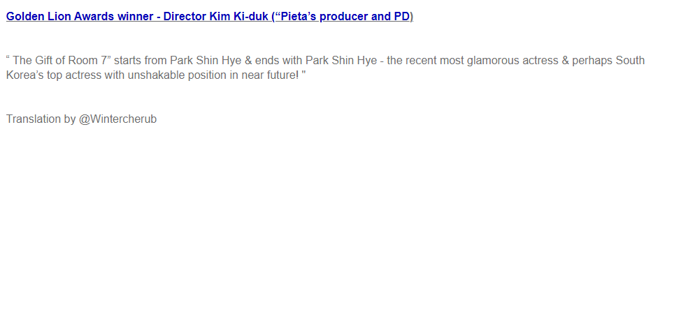 Director Kim Ki duk