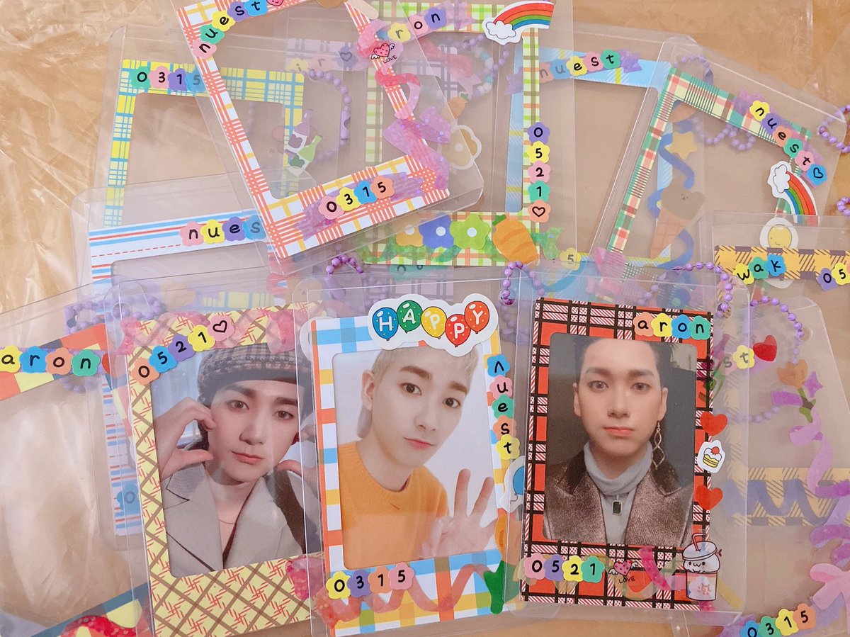 guilover's tweet photo. ARON BDAY FANSUPPORT ꪔ̤̫  

Decorated some pc holders, limited quantity (30pcs) ❤️ 
*without pcs! 

♡ 15 May 21 @ Gather the Misfits
♡ 130pm onwards

@NUtopiaSG cafe event ❤️

#MerryRonDay #ARON #아론 #NUEST  #뉴이스트 https://t.co/aRORgvIidU